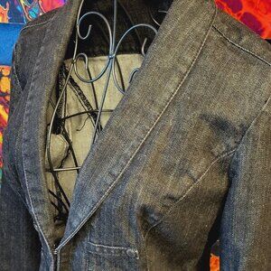 New York & Co. ~ Sz 2 ~ Cropped ~ Black Denim Jacket ~ NWOT